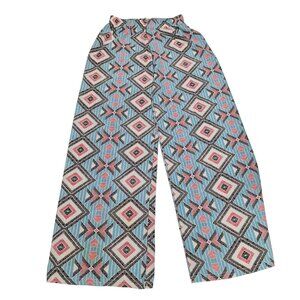 Do Everything In Love Wide Leg Pants XS Small Aztec Geometric Boho Tribal Print
